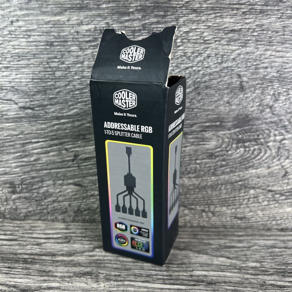 Cooler Master 3 Pin To 5 ASROCK ASUS RGB Splitter Cable for LED Strips, RGB Fans